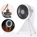 Ventilador Portátil Multifuncional de Teto ou Mesa com Luz de Led