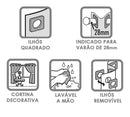 Cortina para Cozinha de Voil com Forro de Microfibra - Conforto e Beleza para o Seu Ambiente