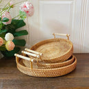 Bandeja Redonda em Vime Nature Craft