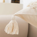 Capa de Almofada Boho Chic com Franja bege