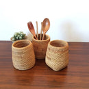 Conjunto Cesto Organizador Rattan Ninho