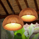 Kit 3 Luminárias Pendente de Bambu Rattan Loom