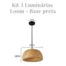 Luminária Pendente de Bambu Rattan Loom
