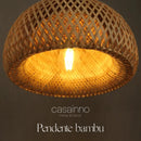 Kit 3 Luminárias Pendente de Bambu Rattan Loom