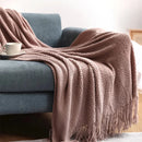 Manta para Sofá De Tricô Boho Chic