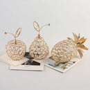 Ornamento Dourado em Cristal Frutas