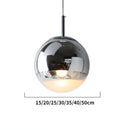 Lustre Pendente Bola de Led Espelhado