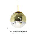 Lustre Pendente Bola de Led Espelhado