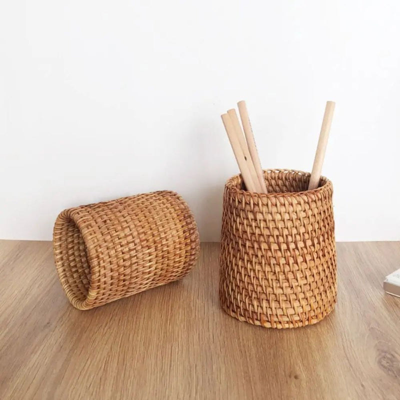 Conjunto Cesto Organizador Rattan Ninho