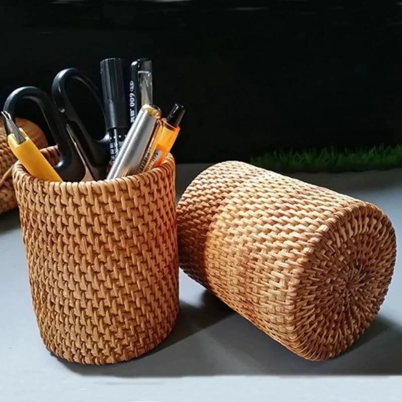 Conjunto Cesto Organizador Rattan Ninho