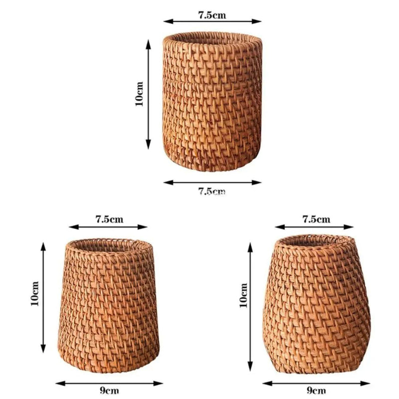 Conjunto Cesto Organizador Rattan Ninho