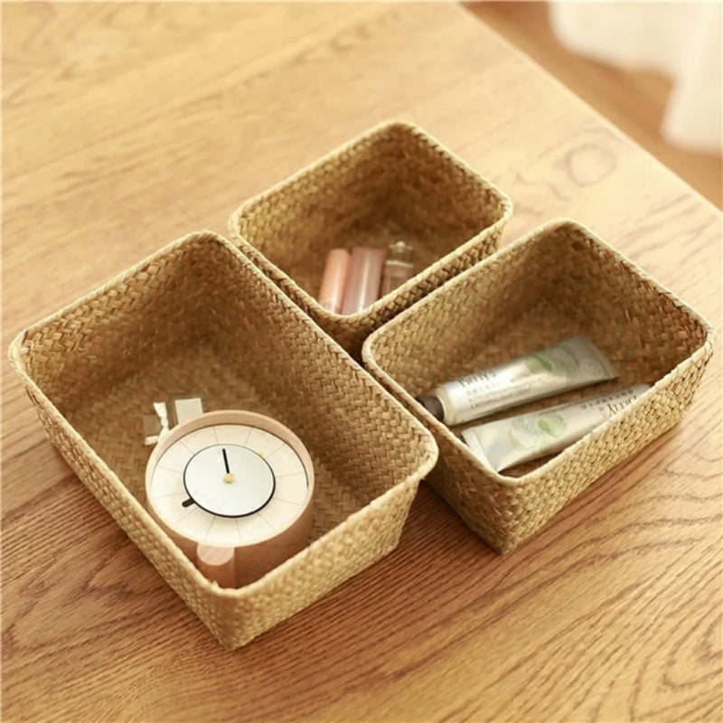 Cesto de Armazenamento Rattan Organize