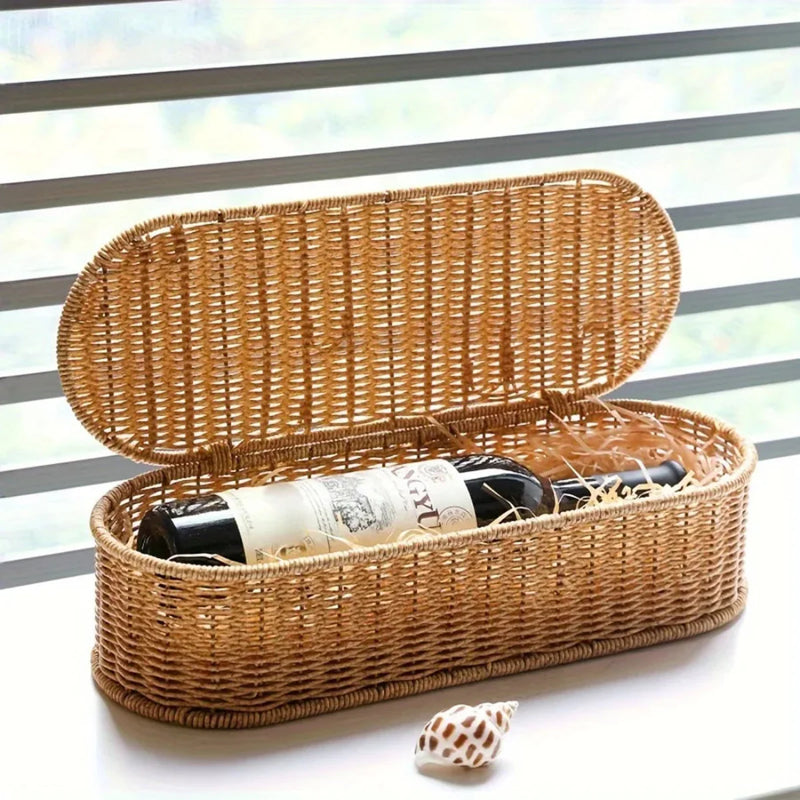 Conjunto Cesto de Armazenamento Rattan Serra
