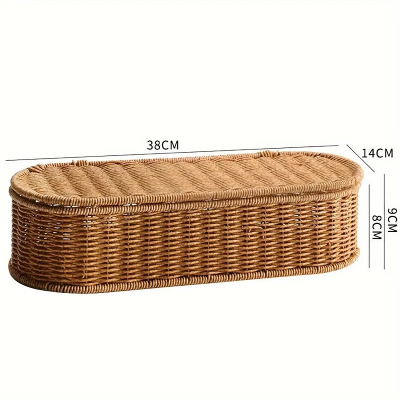 Conjunto Cesto de Armazenamento Rattan Serra
