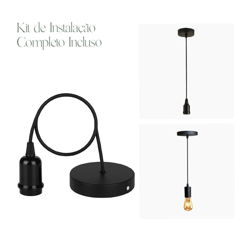Kit 3 Luminária Pendente de Palha Mayu
