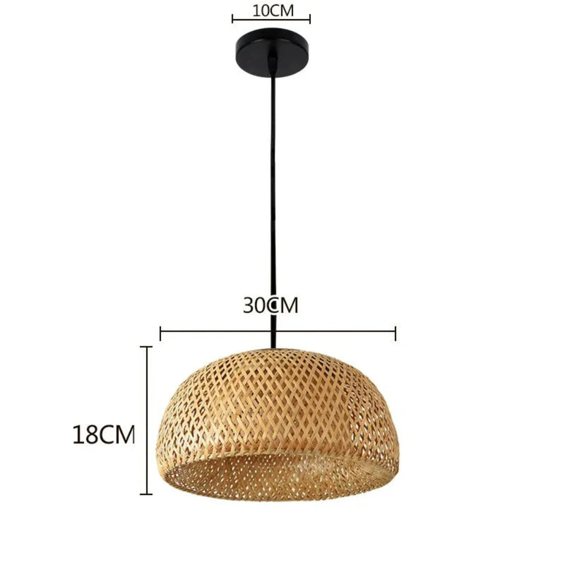 Kit 4 Luminárias Pendente de Bambu Naturale