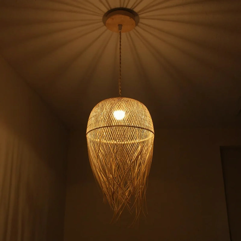 Luminária Pendente de Bambu Ayun