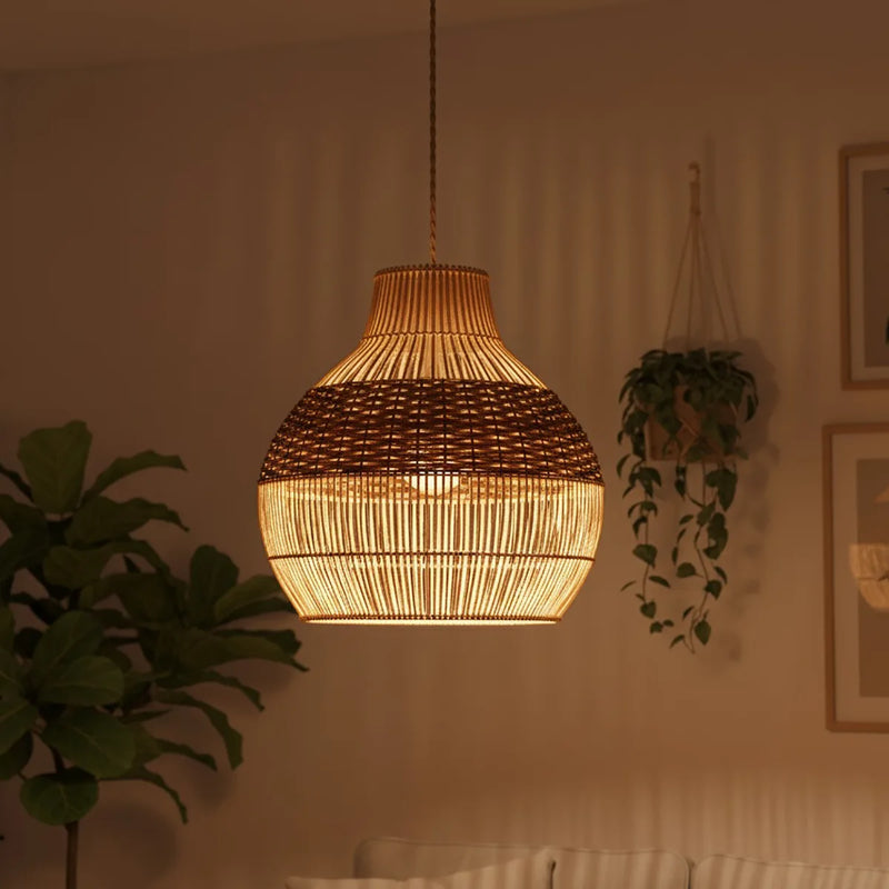 Luminária Pendente de Bambu Malik