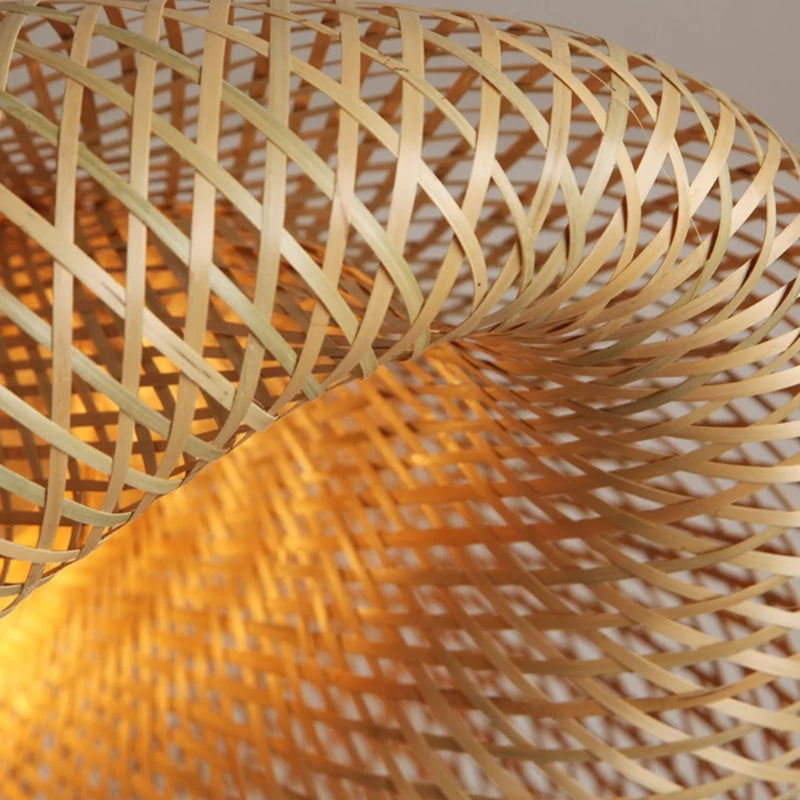 Kit 3 Luminárias Pendente de Bambu Rattan Loom