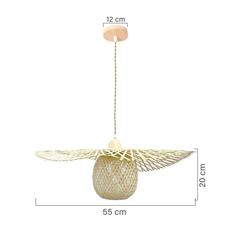Luminária Pendente de Bambu Solari