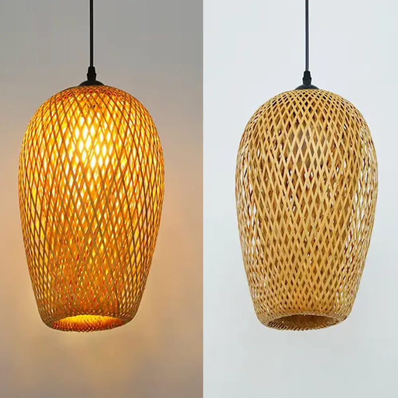 Kit 3 Luminárias Pendente de Bambu Natú
