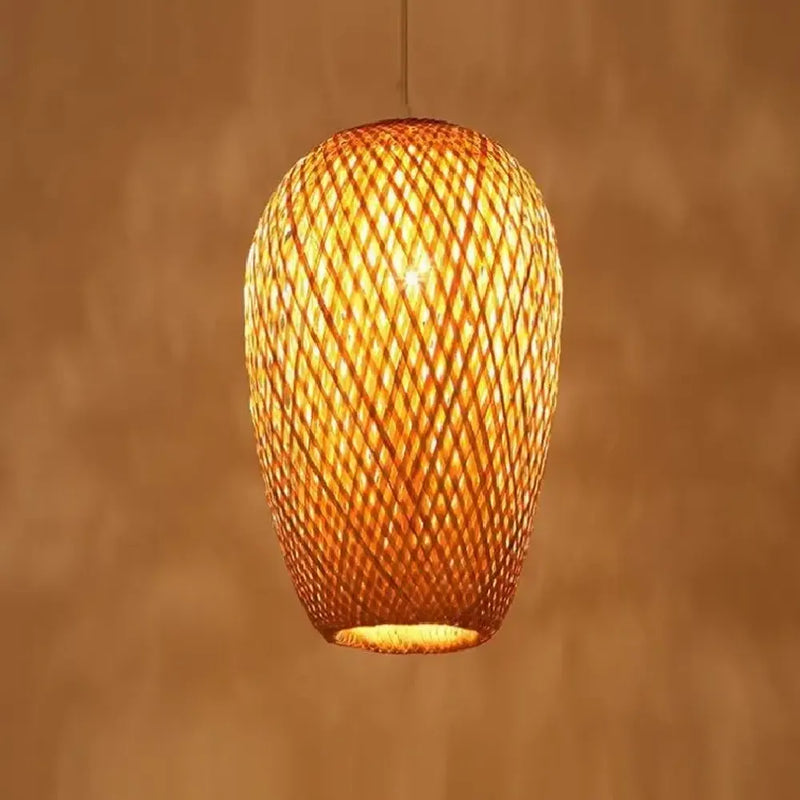Kit 3 Luminárias Pendente de Bambu Natú