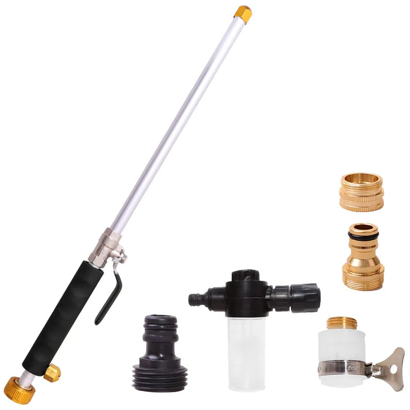 Esguicho de Mangueira com Haste Longa + Kit para Lavar Carro