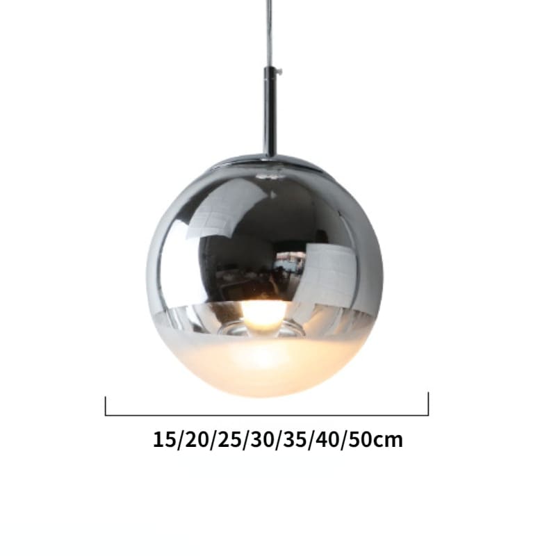 Lustre Pendente Bola de Led Espelhado