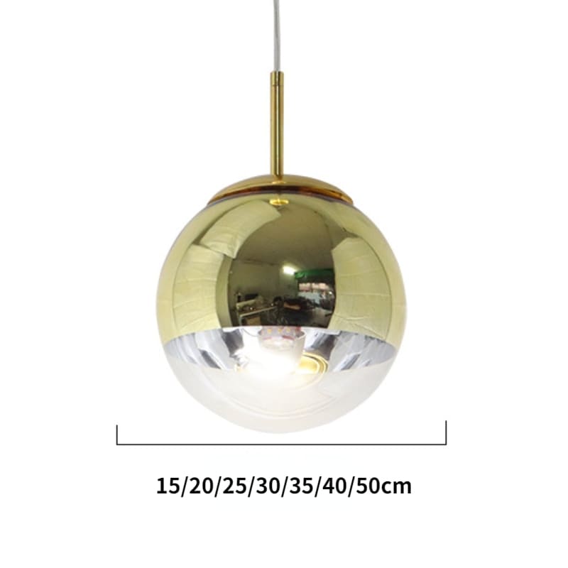 Lustre Pendente Bola de Led Espelhado
