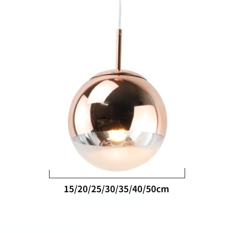 Lustre Pendente Bola de Led Espelhado