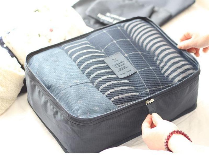 Kit Organizador de Malas para Viagens com 6 Peças - Travel Bags